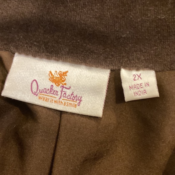 Quacker Factory quilted look vest size 2X - Picture 5 of 9